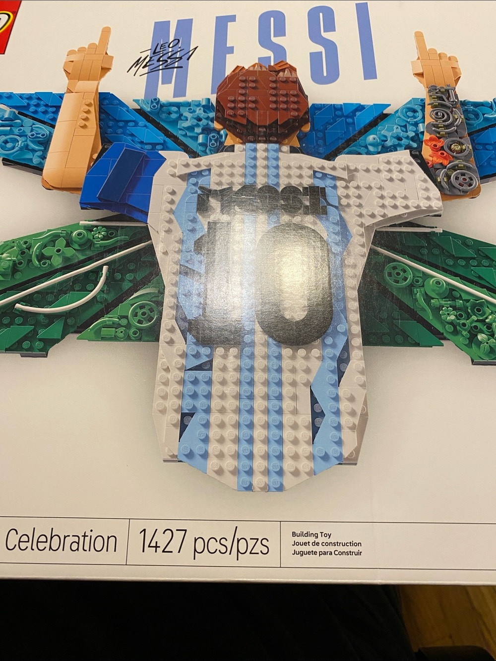 Lego Messi Celebration Set + collection fifa trophy,bottle,soccer ball 2026 W/C